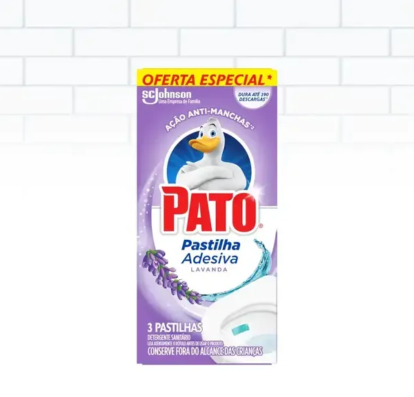 Pato Pastilha Adesiva Lavanda 3 Unidades