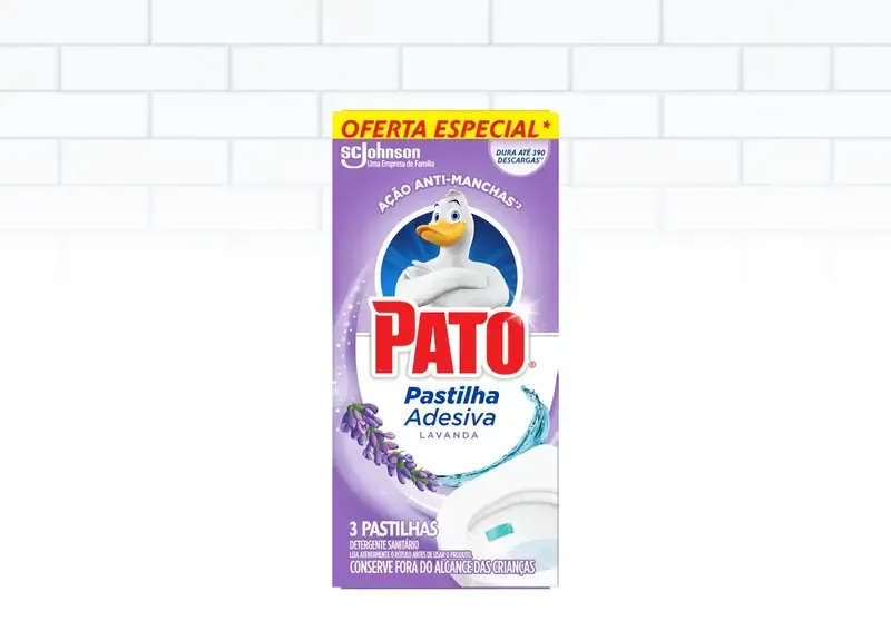 Pato Pastilha Adesiva Lavanda 5 Unidades