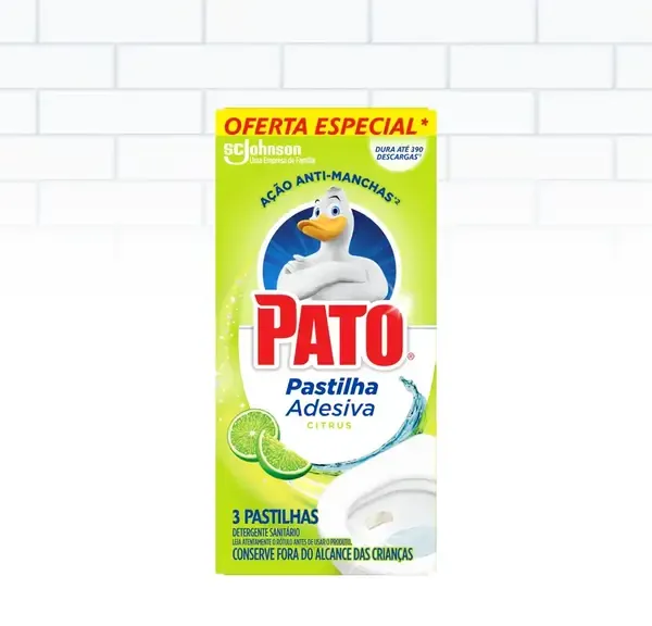 Pato Pastilha Adesiva Citrus 3 Unidades