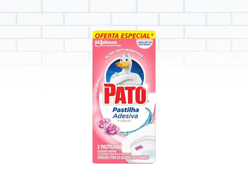 Pato Pastilha Adesiva Floral 3 Unidades