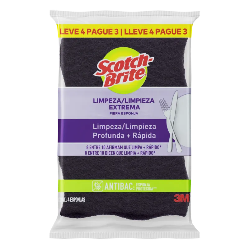 Esponja de Limpeza Extrema Scotch-Brite 4 Unidades