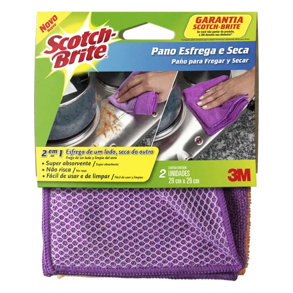 Pano Multiuso Esfrega e Seca Scotch-Brite 2 Unidades