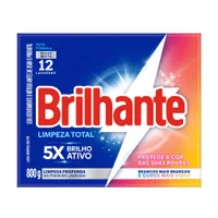 Lava Roupas em Pó Brilhante Limpeza Total 800g